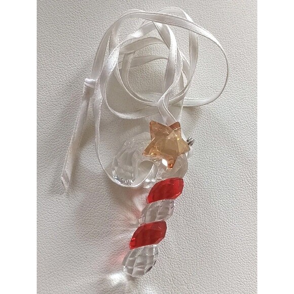 Swarovski Sparkling Red Candy Cane Stat Ornament # 1054569 Retired - Picture 1 of 4